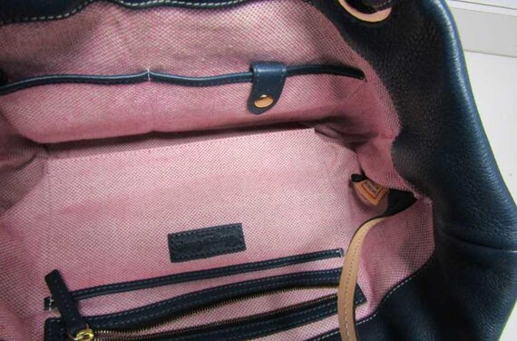Dooney & Bourke Deep Teal Leather Tote Bag Strappy Shoulder Bag Pebble Grain View 3