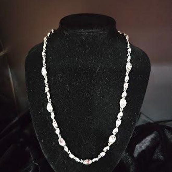 Authenticated Givenchy Silver Tone Crystal Statem… - image 2