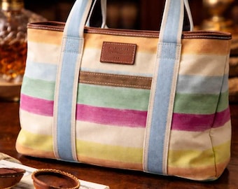 Vintage Y2K Coach Hampton Adjustable Shoulder Bag Multicolor