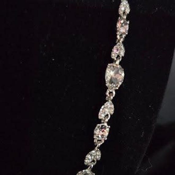 Authenticated Givenchy Silver Tone Crystal Statem… - image 4