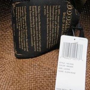 Goorin Bros. Eleni Rose Straw Hat | Size Large Brown Designer Hat with Original Box