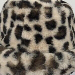 Urban Outfitters Leopard Print Faux Fur Bucket Hat | Super Soft Winter Accessory