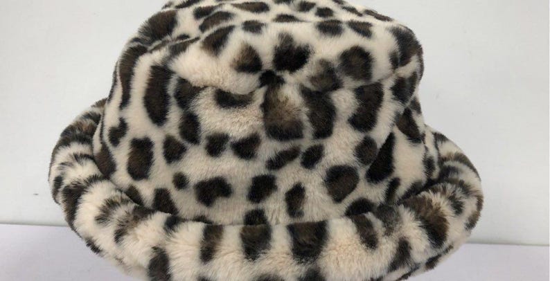 Urban Outfitters Leopard Print Faux Fur Bucket Hat | Super Soft Winter Accessory