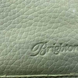 Brighton Mint Green Croc Embossed Leather Mini Organizer Crossbody Bag Y2K Belted
