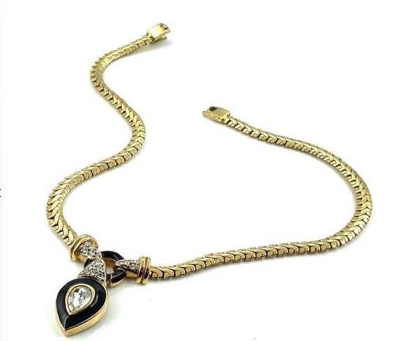 Radiance Signed Gold-Tone Statement Necklace with… - image 3