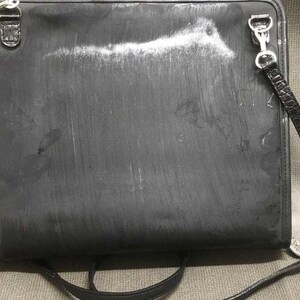 Brighton Black Croc Embossed Leather Briefcase Laptop Bag & Organizer Crossbody Set
