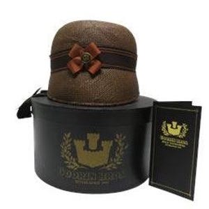 Goorin Bros. Eleni Rose Straw Hat | Size Large Brown Designer Hat with Original Box