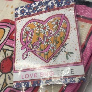 Brighton Fashionista Love Bug Floral Heart Tote Bag