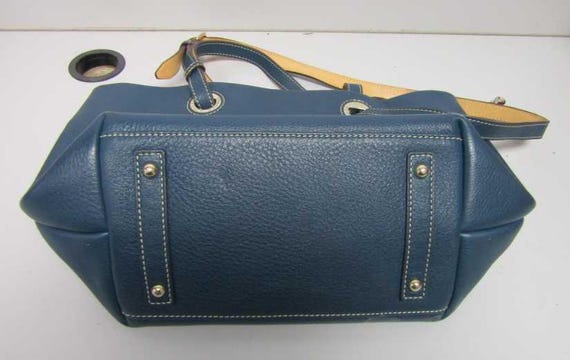 Dooney & Bourke Deep Teal Leather Tote Bag Strappy Shoulder Bag Pebble Grain View 5