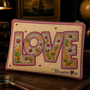 Brighton Fashionista Love Bug Floral Heart Tote Bag