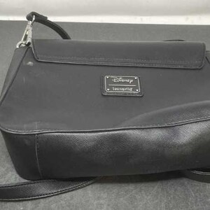 Disney Loungefly Minnie Mouse Black Crossbody Handbag with Red Bow