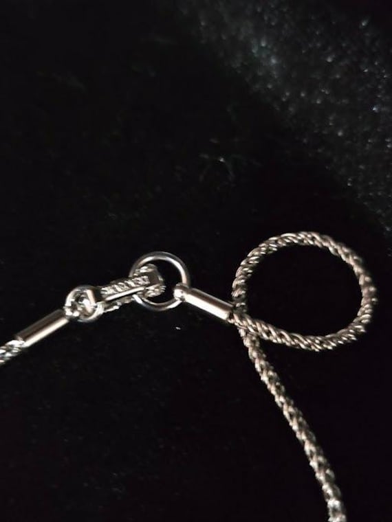 Authenticated Givenchy Silver Tone Crystal Statem… - image 3