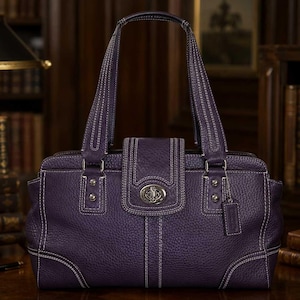 Vintage Purple Coach Bag - Etsy