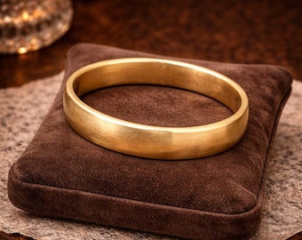 Bracelet jonc Carla vintage à charnière et or 12 carats - Design classique Mid-Century