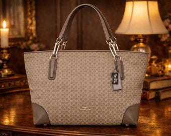 バッグ COACH Totebag Legacy Turn Lock Signature 00s Coach Signature Large Legacy Turn Lock Shoulder Bag, Style