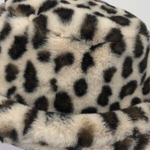 Urban Outfitters Leopard Print Faux Fur Bucket Hat | Super Soft Winter Accessory