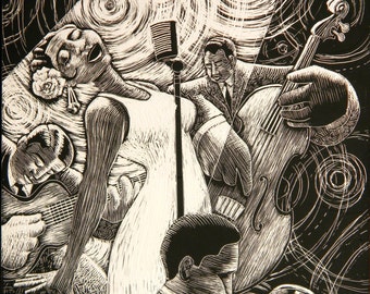 Cantante de jazz II - impresión