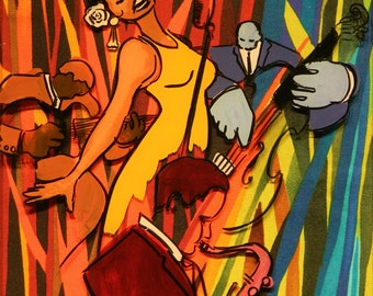 Llamas de colores - impresión