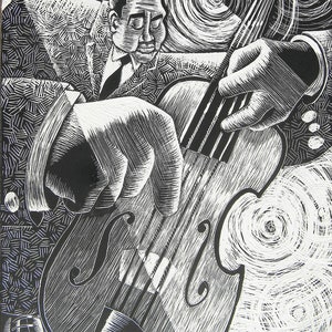 Jazz Bassist - print
