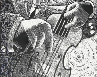 Bajista de jazz - impresión