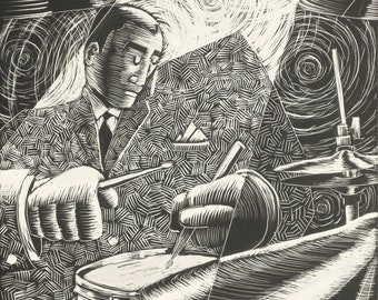 Baterista de jazz II - impresión