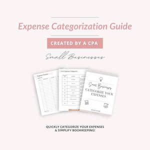 Small Business Expense Accounting Guide, Business Expense Log Printable to Record Expenses, Expense Tracker Small Business, Fillable PDF