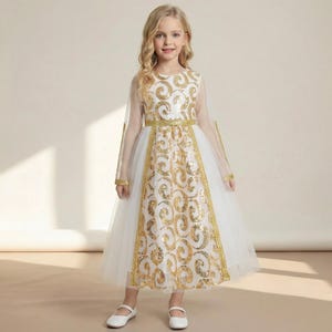 White Sequin Formal Dress - Etsy