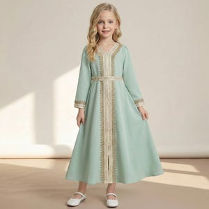 Modest Green Long Dress Formal - Etsy