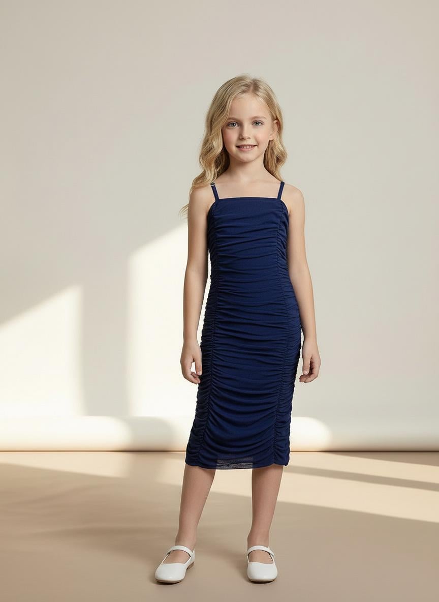 Navy Blue Ruched Dresses - Etsy