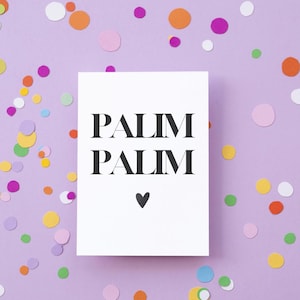Palim Palim Postkarte • Lustige Grußkarte • Geschenk mit Humor • Typografie Karte