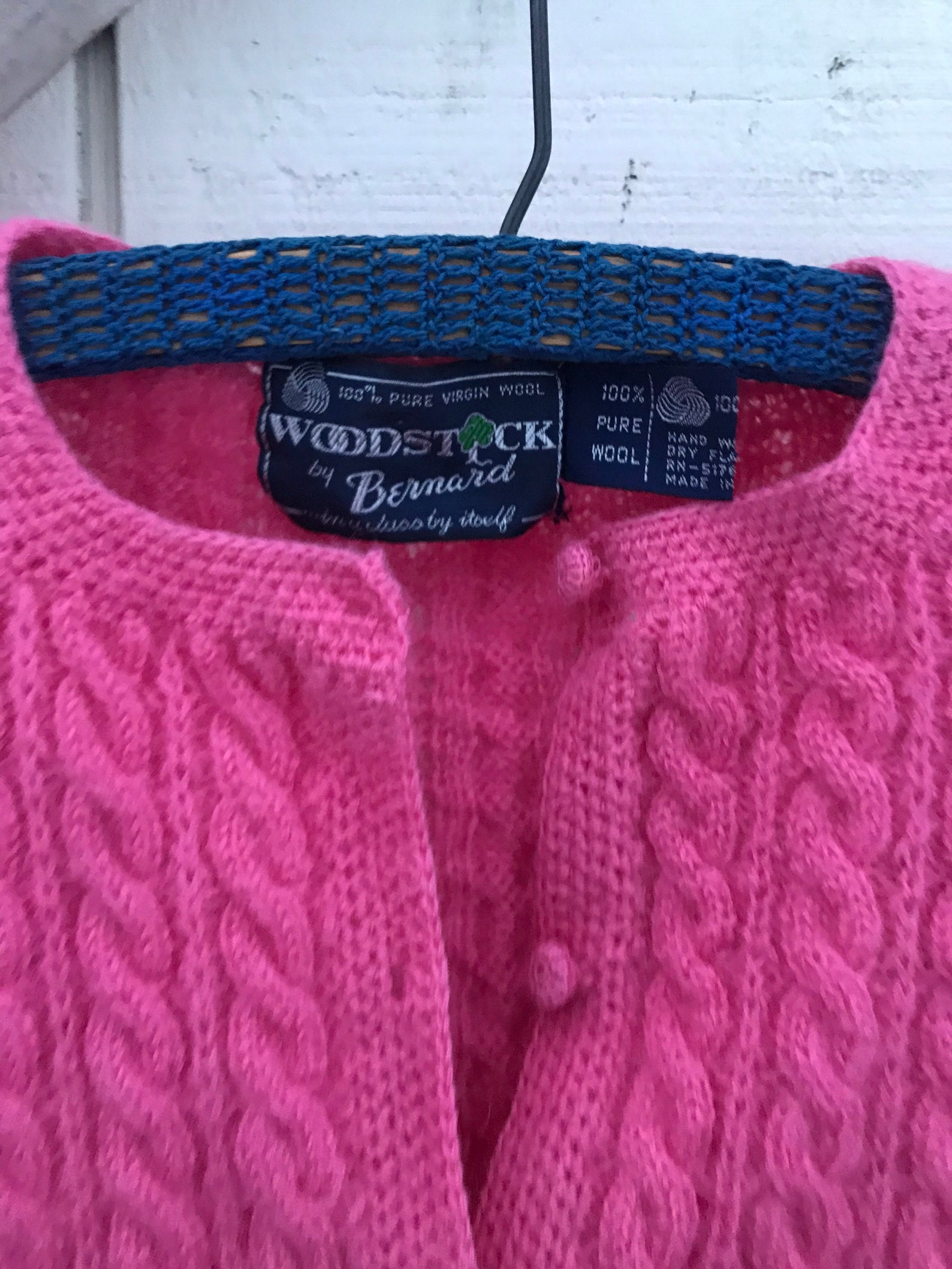 XS Pink Heart cardigan sweater pink wool cardigan Etsy