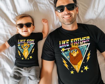 Camiseta retrô dos anos 90 do Rei Leão com Simba e Mufasa da Disney, camiseta combinando para pai e filho, roupa para o Dia dos Pais, não é "pai", mas é "papai".