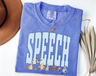 Comfort Colors 言語療法シャツ、言語療法士Tシャツ、言語聴覚療法Tシャツ、SLP SLPA ギフト、快適なセラピストクルーネック