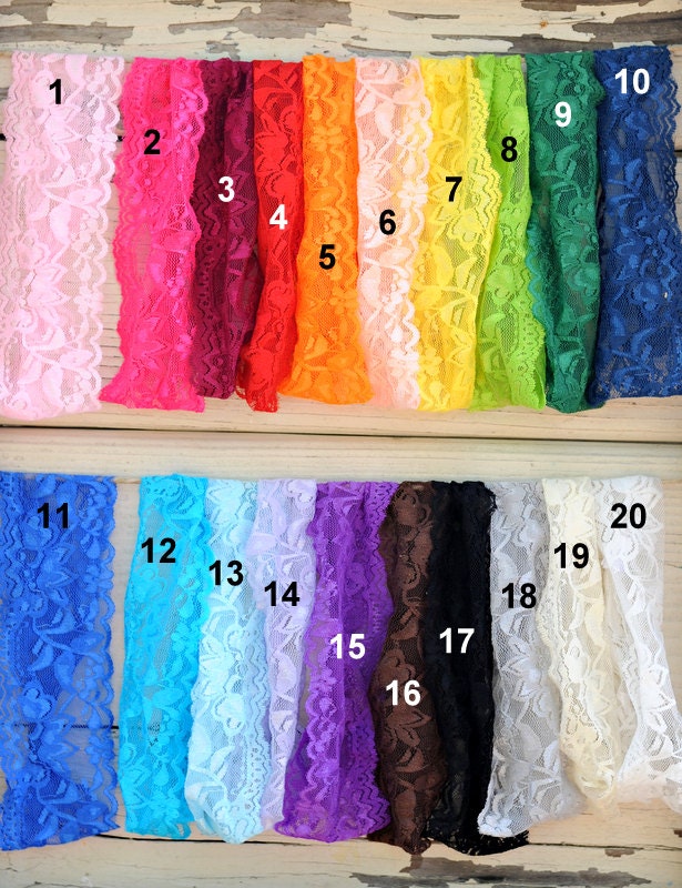 Lace Headband Wholesale Stretch Lace Elastic Baby Headbands Etsy