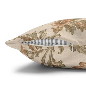 Fall Pillow Cover, Neutral Autumn Pillow Covers, Vintage Floral & Plaid, Designer Inspired, Cozy Cottage Decor, Mix and Match Pillow Covers image 16