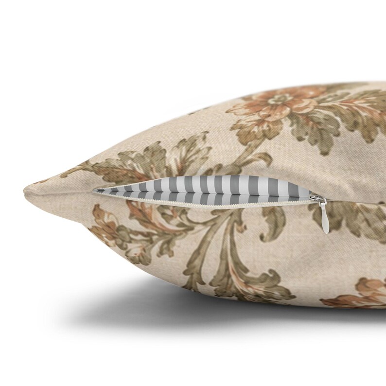 Fall Pillow Cover, Neutral Autumn Pillow Covers, Vintage Floral & Plaid, Designer Inspired, Cozy Cottage Decor, Mix and Match Pillow Covers image 16