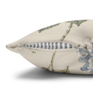 Blue Hydrangea Floral Pillowcase,Coastal Cottagecore Pillow Cover,Designer Inspired Botanical Throw Pillow,French Country Cushion image 19