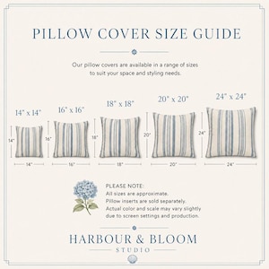 Blue Hydrangea Floral Pillowcase,Coastal Cottagecore Pillow Cover,Designer Inspired Botanical Throw Pillow,French Country Cushion image 11