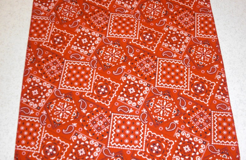 11 X 108 Inche Eco Friendly Red Bandana Print Table Runner Etsy