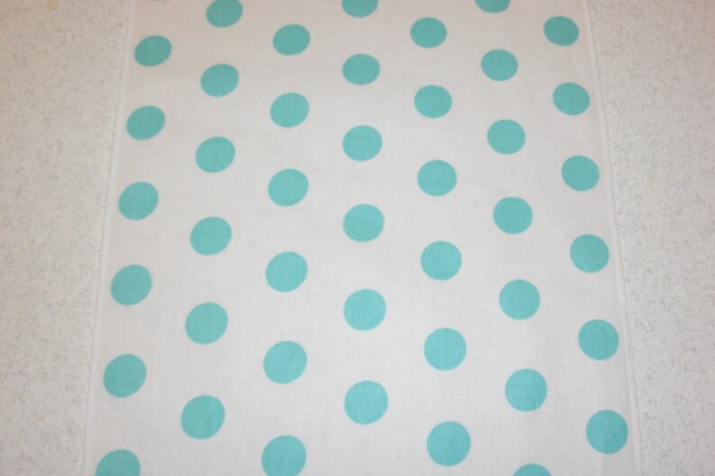 11 X 72 Inch Aqua Polka Dot Table Runner Etsy
