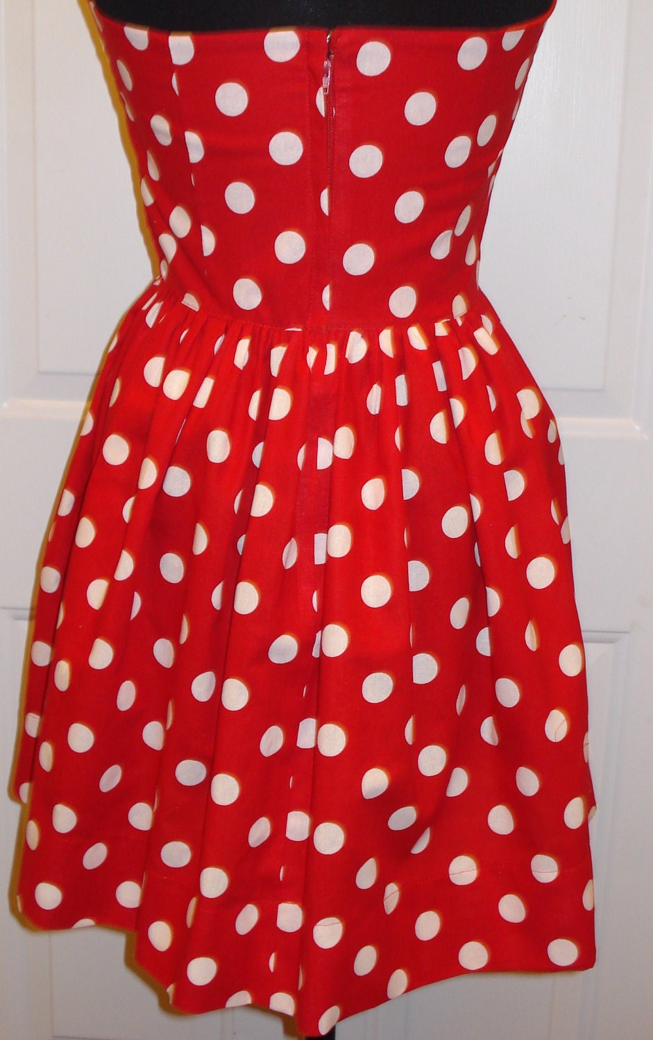 Made to Order Polka Dot Strapless Dress - Etsy