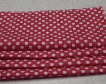 8" x 8" Pink Polka Dot Cocktail Napkins