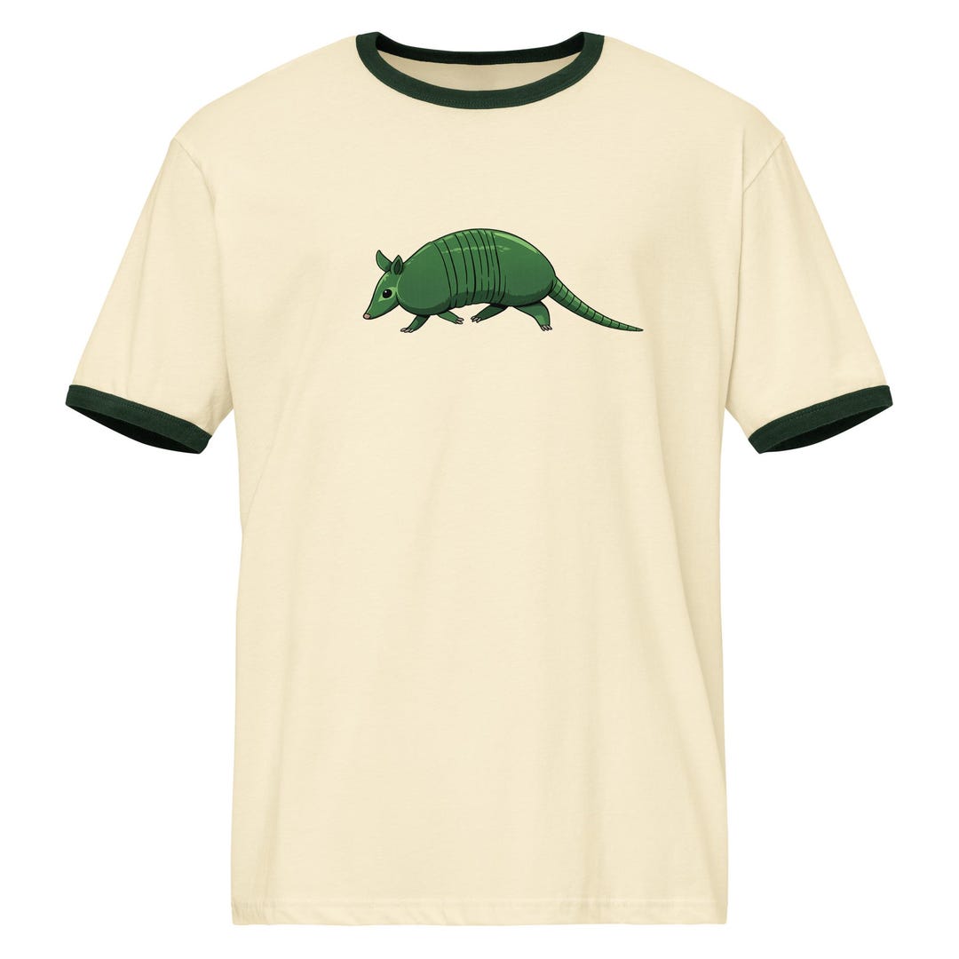 Austin Armadillo Texas Unisex Ringer T-shirt Green Dillo - Etsy