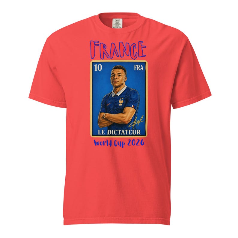 France soccer futbol player Unisex garment-dyed heavyweight t-shirt Loteria card Le Dictateur Global Cup 2026