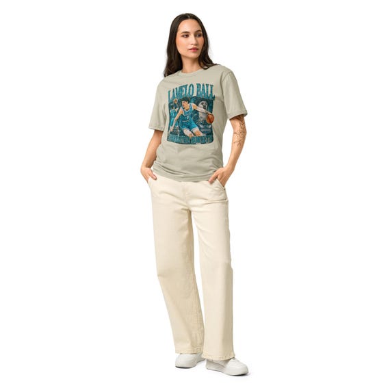 LaMelo Ball  Unisex Garment Dyed Vintage T-Shirt worn in look