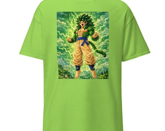 Super Saiyan Green Goku  Unisex classic tee anime style graphic shirt