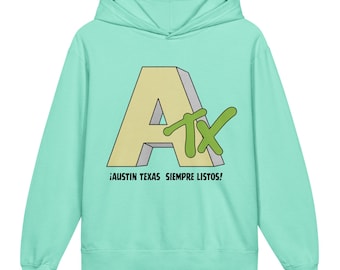 Austin FC fotboll Barn lätt huvtröja Texas retro verde listos logo grön svart