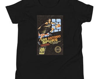 San Antonio Spurs ungdom kortärmad t-shirt retro Wemby gamer flerfärgad grafik t-shirt