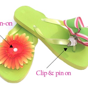 New Accessory Connectz® Interchangeable Flip Flop bows clips fashion accessories how to flip flops PATENTED kit image 1