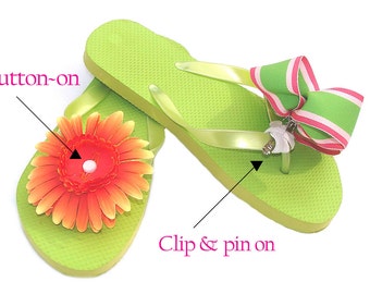 New Accessory Connectz® Interchangeable Flip Flop bows clips fashion accessories how to flip flops PATENTED kit